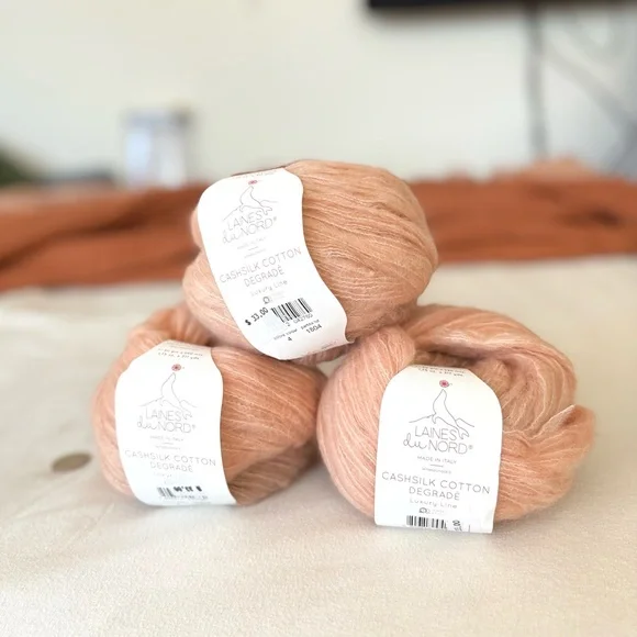 bundle of laines du nord cashsilk cotton degradé – blush pink gradient yarn 150g - Picture 1 of 6